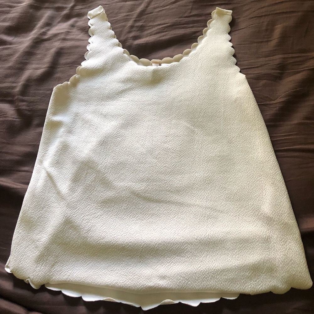 NWT H&M pearl/off white top